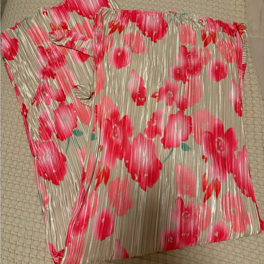 Floral strapless dress